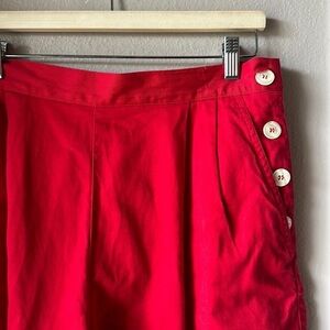 Vintage LIZSPORT Nautical Red Side Button Shorts